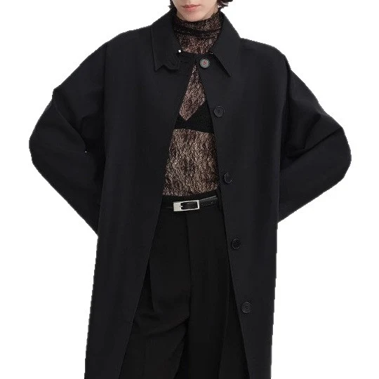 Damen Elegante lange Trenchcoat Nord Taschen