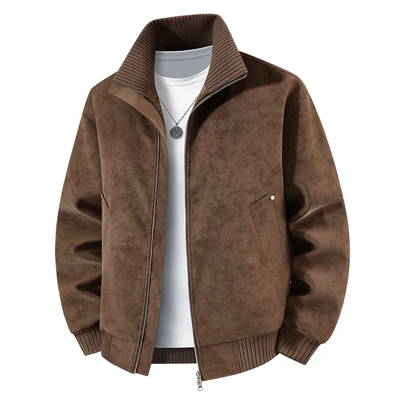 Herren Elegante und stilvolle Kunstlederjacke Nord Taschen