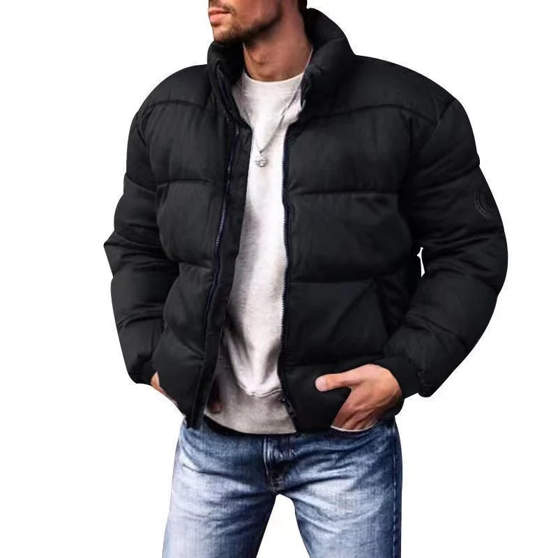 Herren wattierte Steppjacke mit hohem Stehkragen, Thermofüllung und elastischen Bündchen Nord Taschen