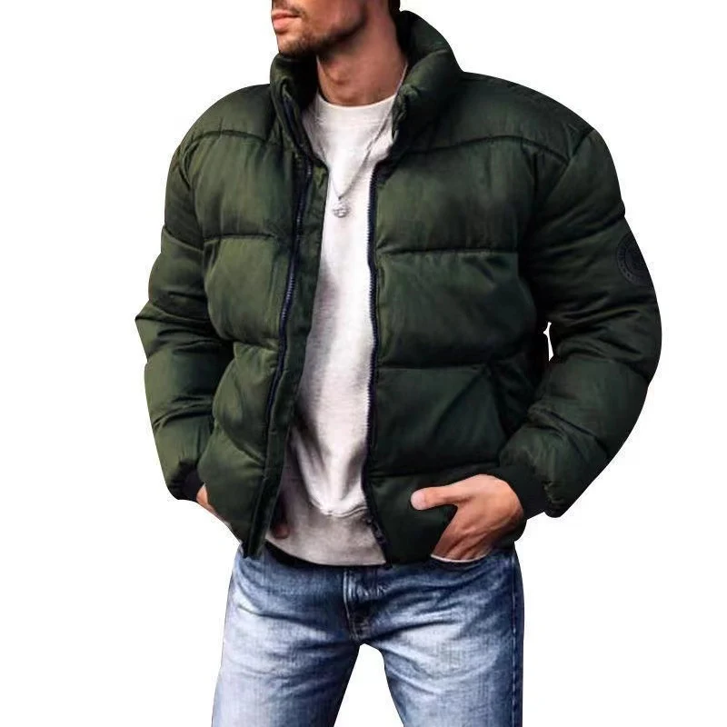 Herren wattierte Steppjacke mit hohem Stehkragen, Thermofüllung und elastischen Bündchen Nord Taschen