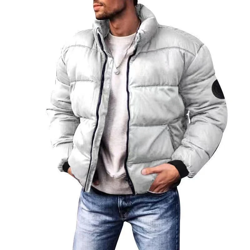 Herren wattierte Steppjacke mit hohem Stehkragen, Thermofüllung und elastischen Bündchen Nord Taschen