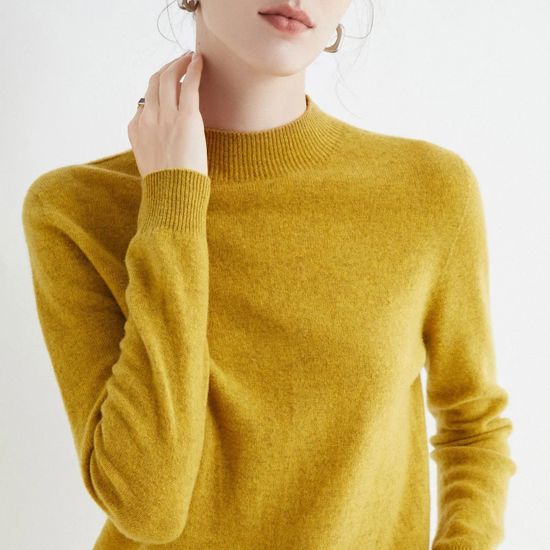 Damen Kurz-Mockneck-Pullover aus Kaschmir‑Look mit leichter Flauschoptik Nord Taschen