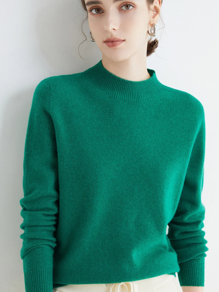 Damen Kurz-Mockneck-Pullover aus Kaschmir‑Look mit leichter Flauschoptik Nord Taschen