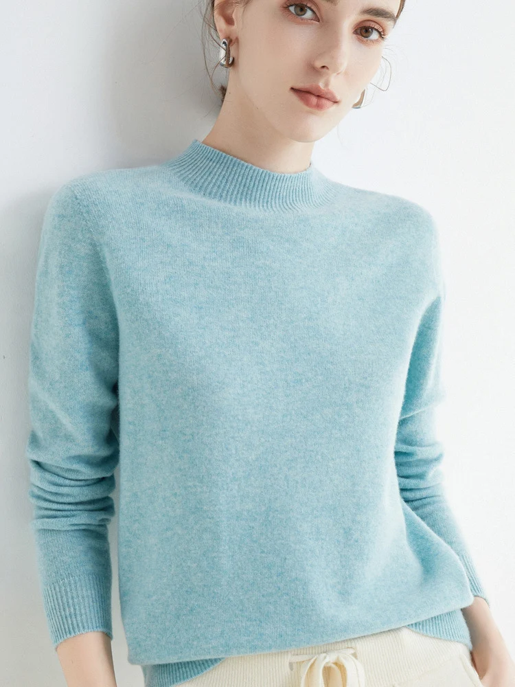 Damen Kurz-Mockneck-Pullover aus Kaschmir‑Look mit leichter Flauschoptik Nord Taschen