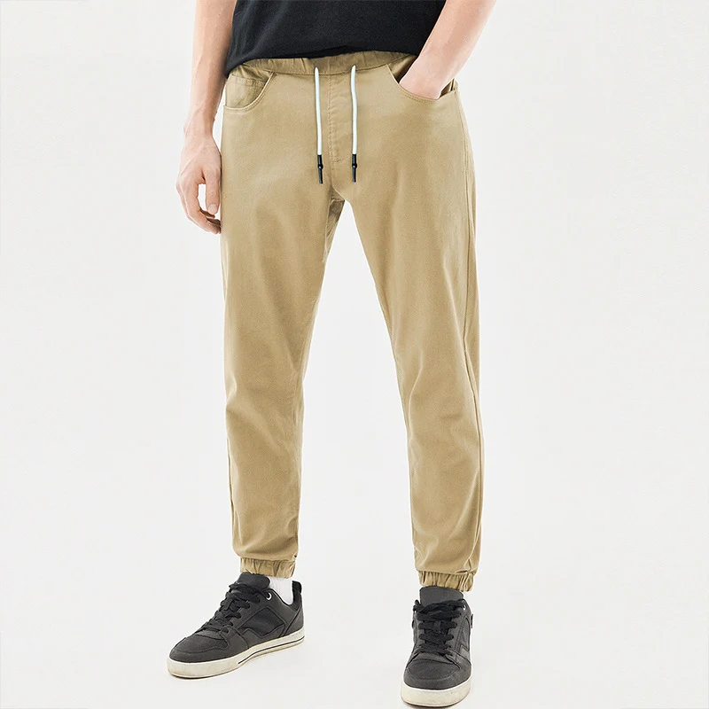 Herren Leichte Baumwoll-Jogginghose mit Tunnelzug, elastischen Bündchen und Schrägtaschen Nord Taschen