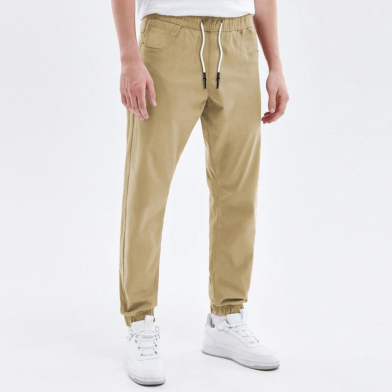 Herren Leichte Baumwoll-Jogginghose mit Tunnelzug, elastischen Bündchen und Schrägtaschen Nord Taschen