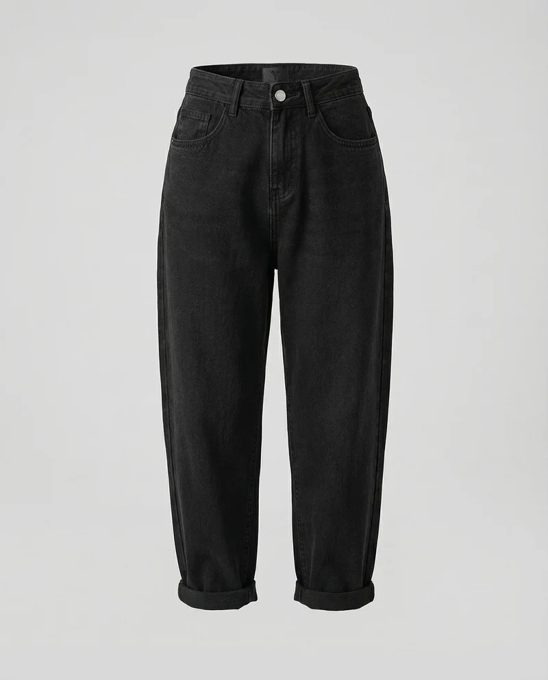 Nord Taschen Damen Jeans im konischen Schnitt mit gerolltem Saum