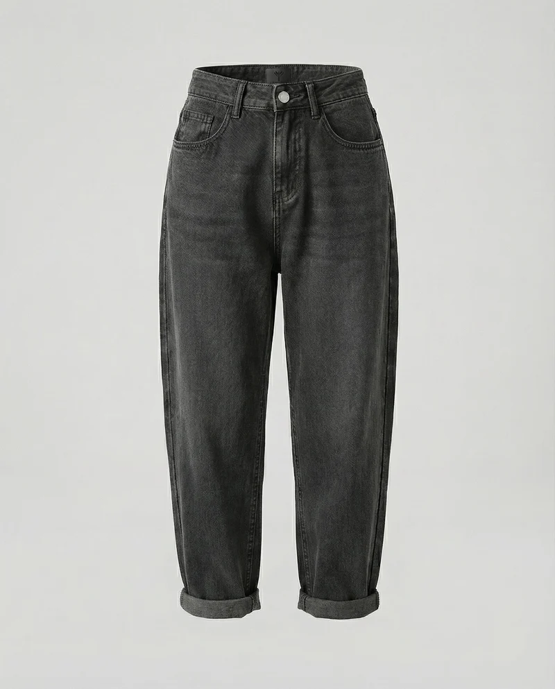 Nord Taschen Damen Jeans im konischen Schnitt mit gerolltem Saum