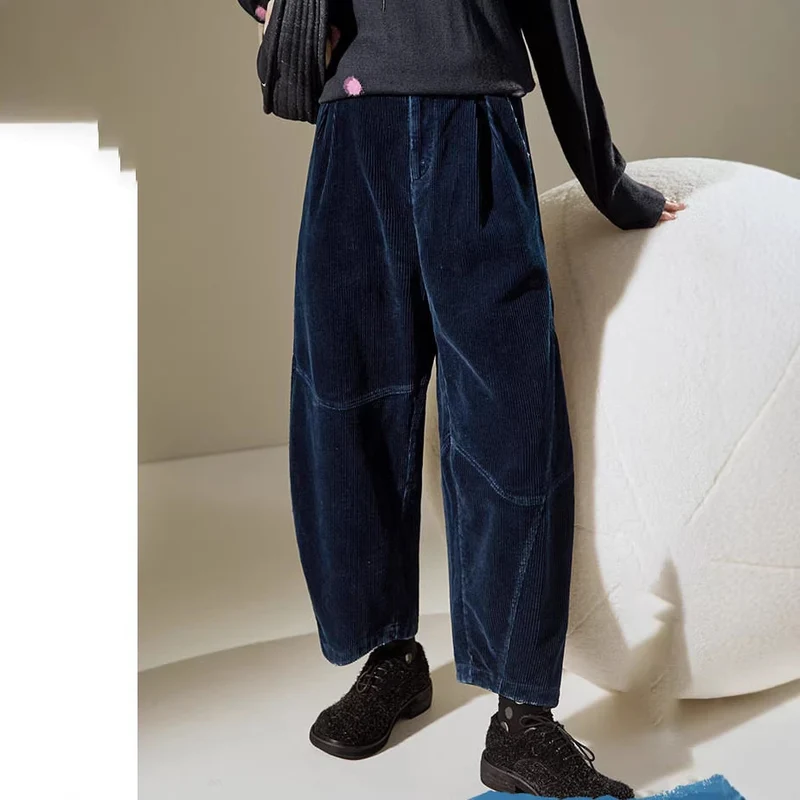 Damen Bequeme und stilvolle Cord-Haremshose Nord Taschen