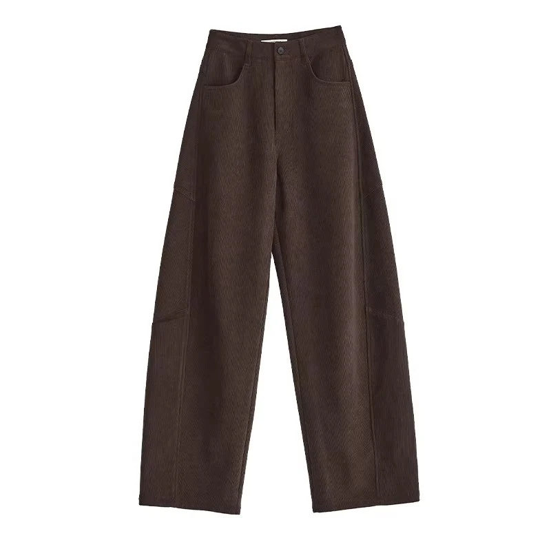Damen Bequeme und elegante weite Cordhose Nord Taschen