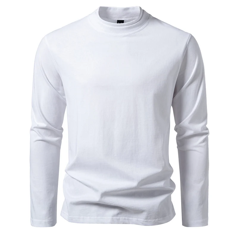 Herren Langes Feinstrick-Shirt mit Mockneck, geripptem Kragen und schlanker Silhouette Nord Taschen