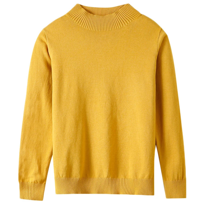 Damen Leichter Kurzgeschnittener Stehkragenpullover aus Feinstrick mit verlängerten Rippbündchen Nord Taschen