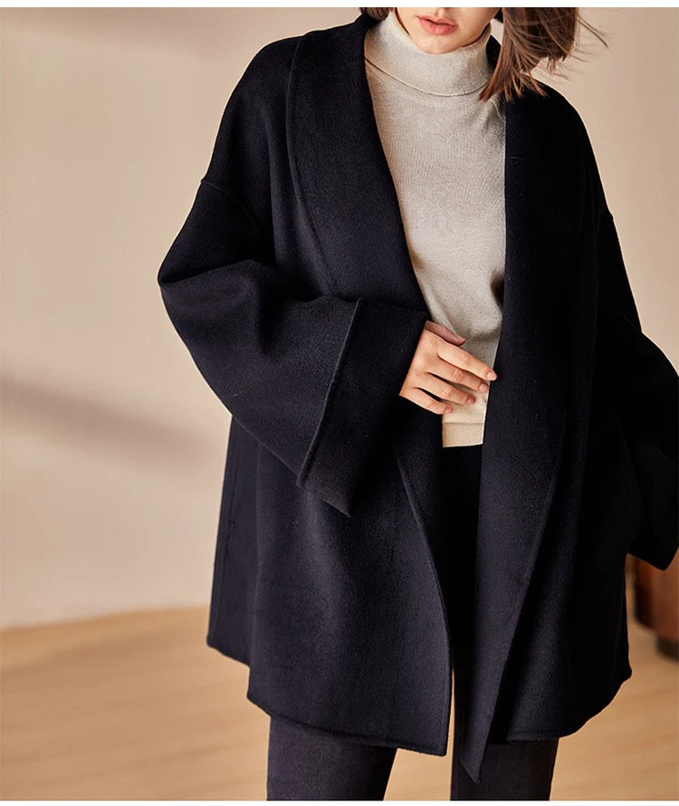 Damen Elegante und lockere Wickeljacke Nord Taschen
