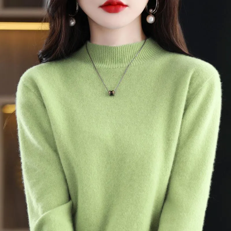 Damen Ultraleichter Mockneck-Feinstrickpullover in Kaschmir‑Optik Nord Taschen