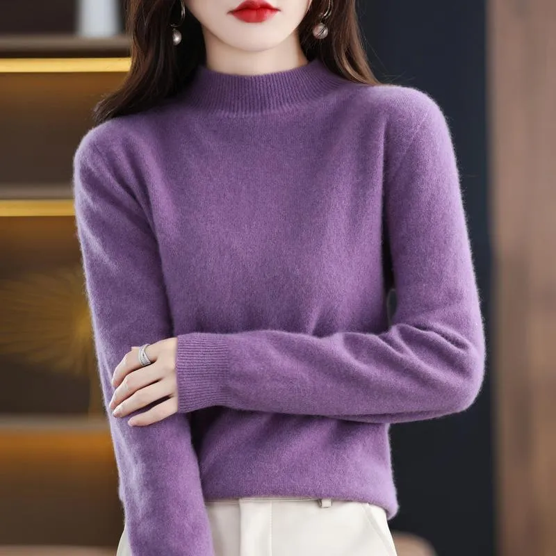 Damen Ultraleichter Mockneck-Feinstrickpullover in Kaschmir‑Optik Nord Taschen
