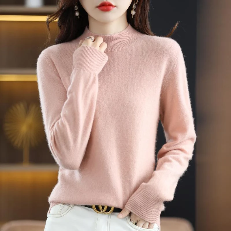 Damen Ultraleichter Mockneck-Feinstrickpullover in Kaschmir‑Optik Nord Taschen