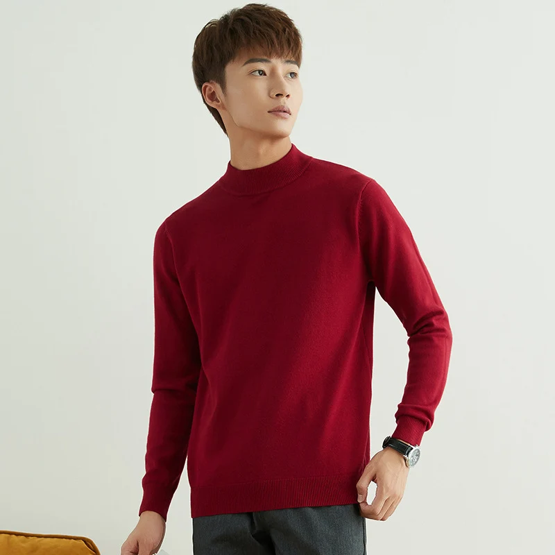 Herren Halbhoher Rollkragenpullover aus Feinstrick mit schmaler Passform Nord Taschen