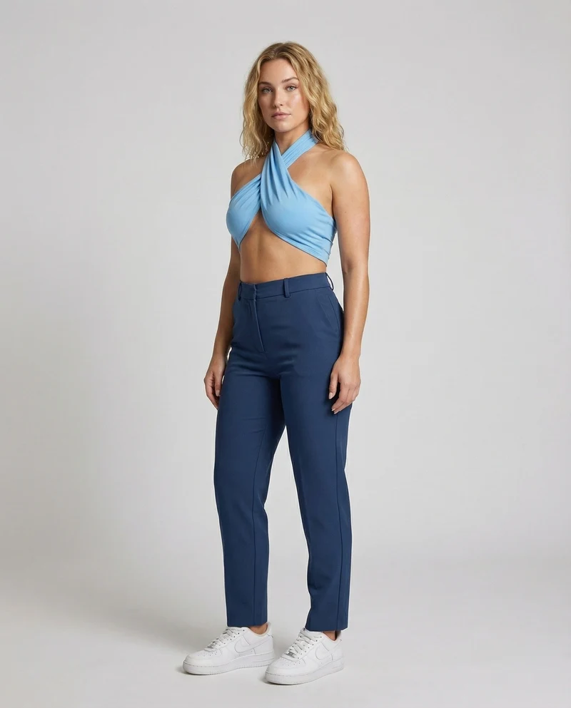 Damen Elastische Halstuch MischgewNord Taschene Halstuch-Top