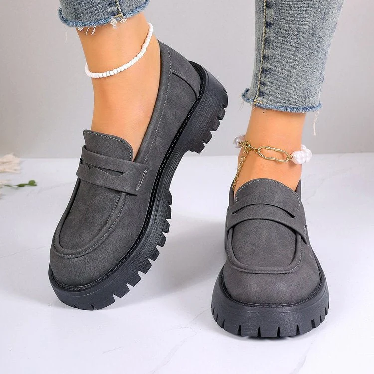 Damen Loafer mit modischem Bund und rutschfester Sohle