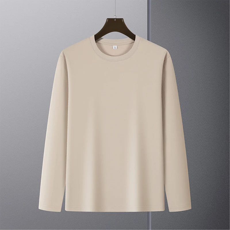 Herren Langarmshirt aus Premium-Baumwollmix mit Rundhalsausschnitt und feiner Rippstruktur Nord Taschen