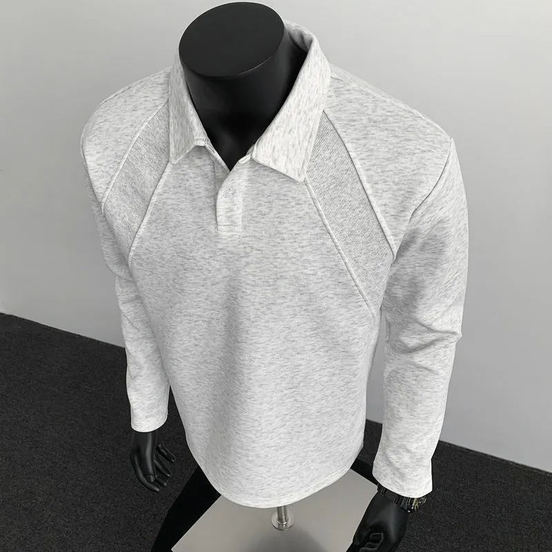 Herren Langärmeliges Polo mit Halbknopfblende, Raglannähten und Strukturpaneelen Nord Taschen