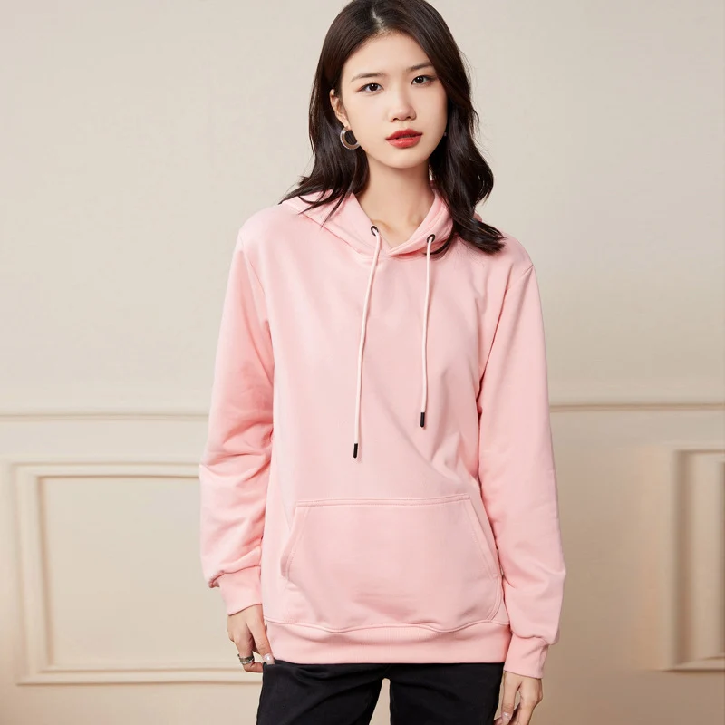 Damen Oversize-Kapuzenpullover aus Baumwoll-Mix mit Kängurutasche und gerippten Bündchen Nord Taschen