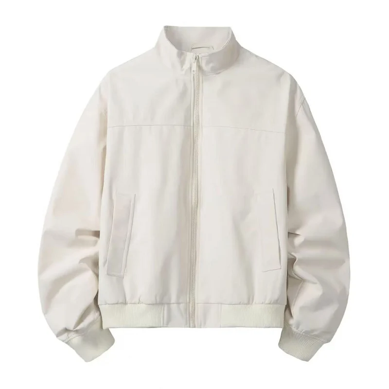 Herren Minimalistische Utility-Zipjacke im Bomberstil mit hohem Kragen und verdeckten Eingriffstaschen Nord Taschen