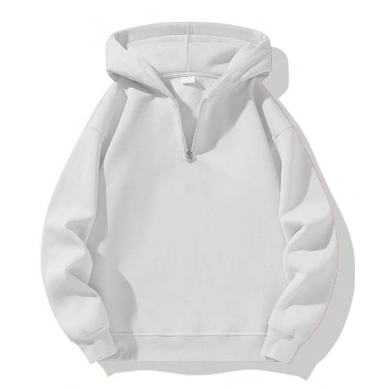 Herren sportlicher Kapuzenpullover mit halbem Reißverschluss