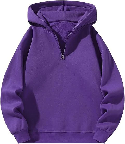 Herren sportlicher Kapuzenpullover mit halbem Reißverschluss