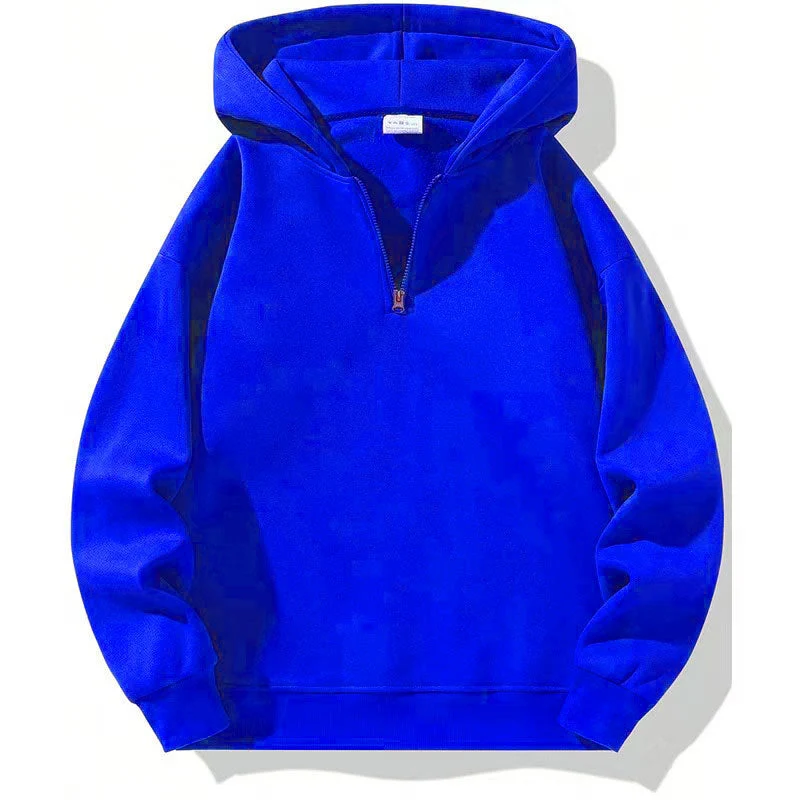 Herren sportlicher Kapuzenpullover mit halbem Reißverschluss
