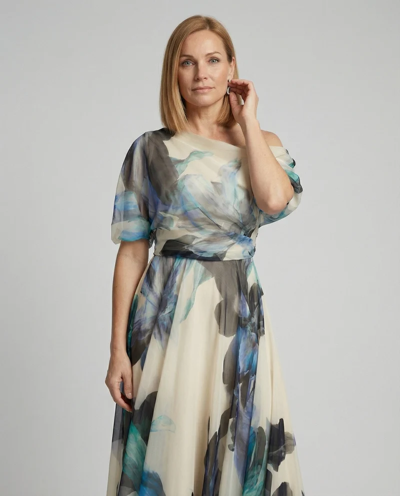 Damen Abendkleid lang Carmen