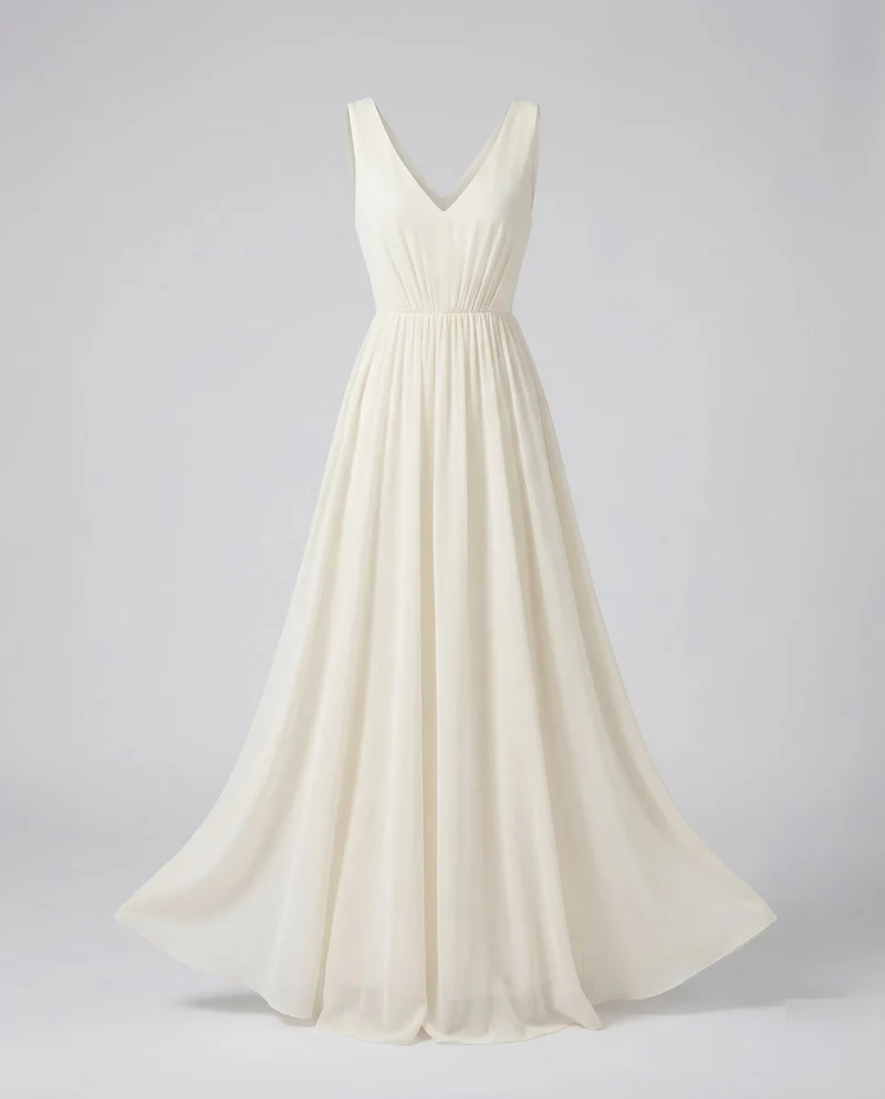 Damen Chiffon Maxikleid Empire