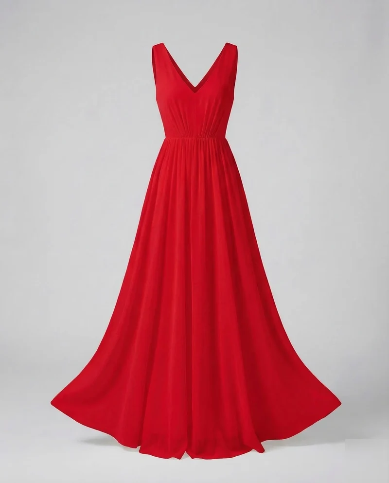 Damen Chiffon Maxikleid Empire