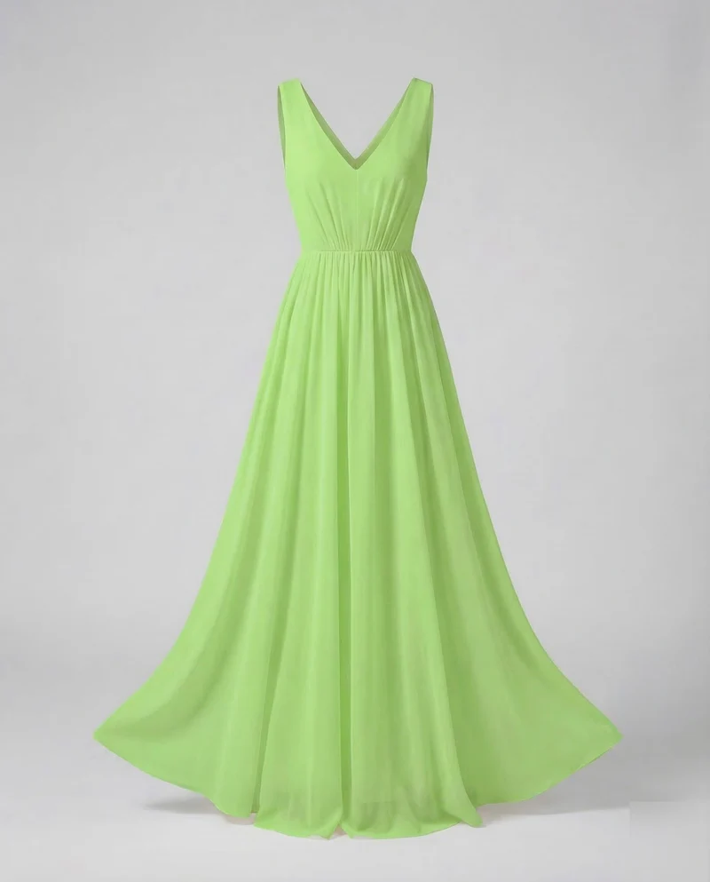 Damen Chiffon Maxikleid Empire