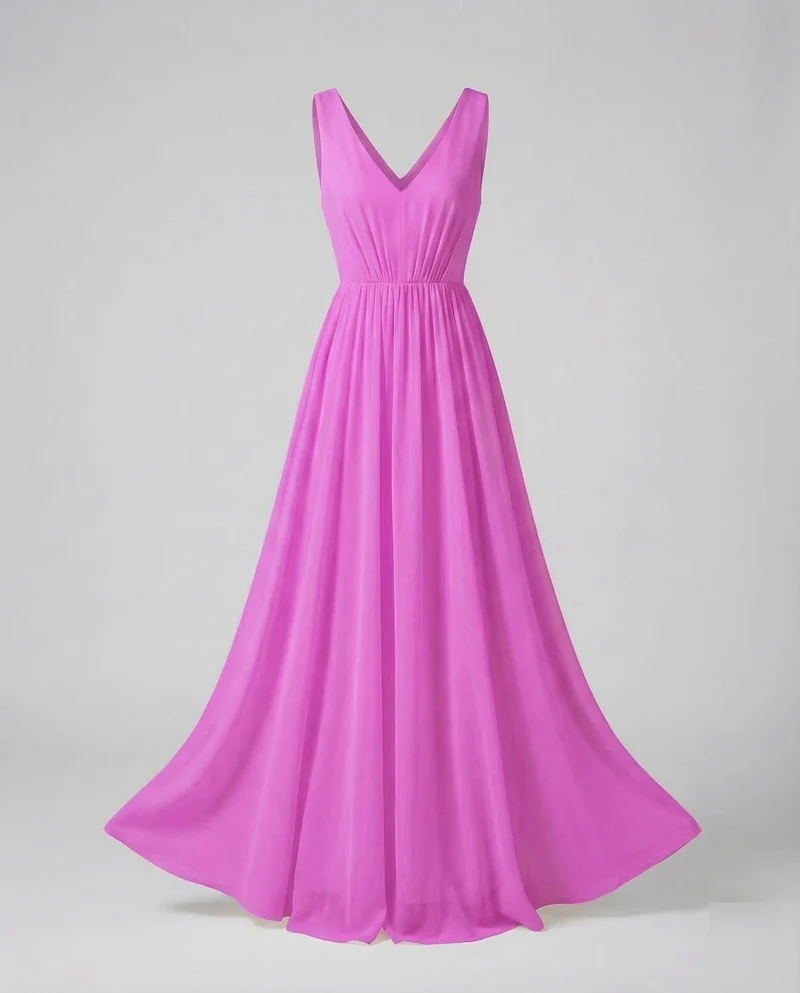 Damen Chiffon Maxikleid Empire