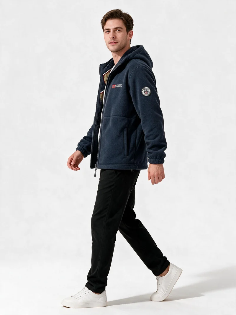 Outdoor-Fleecejacke mit Kapuze - Skandinavischer Stil für Winter & Freizeit