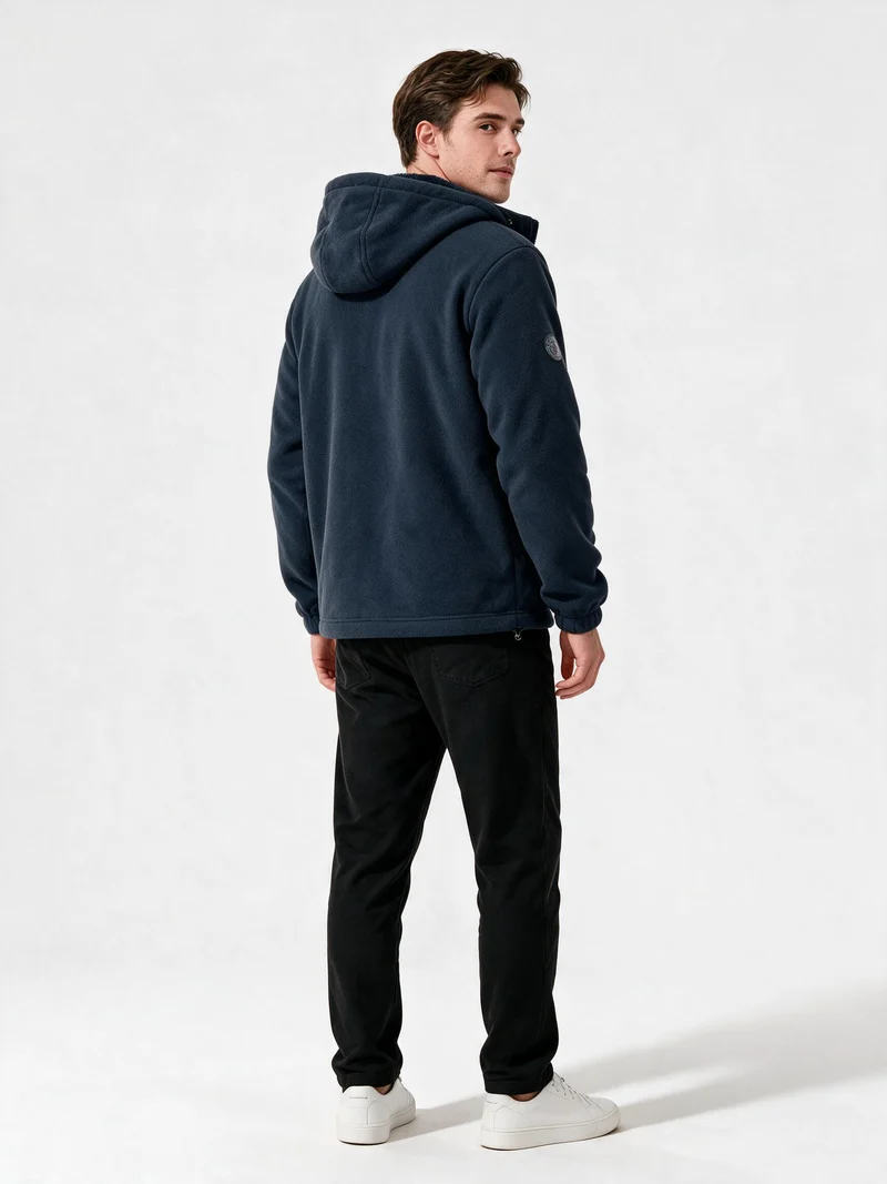 Outdoor-Fleecejacke mit Kapuze - Skandinavischer Stil für Winter & Freizeit