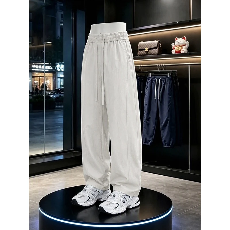 Herren Locker geschnittene Freizeithose mit elastischem Bund und Tunnelzug Nord Taschen