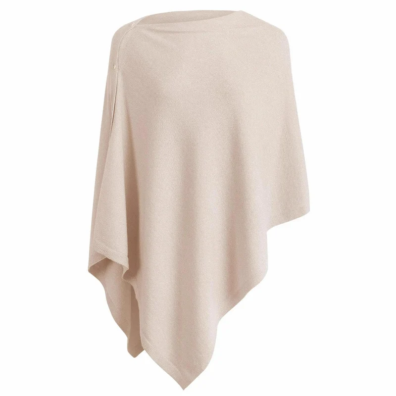 Damen vielseitiger Poncho aus hochwertiger Materialmischung Avellé