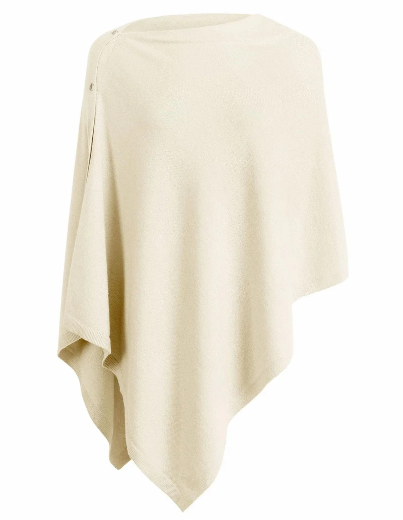 Damen vielseitiger Poncho aus hochwertiger Materialmischung Avellé