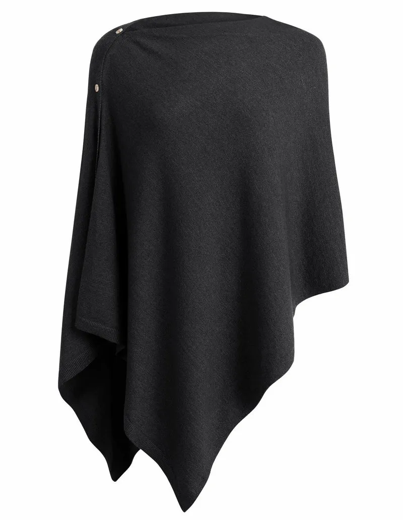 Damen vielseitiger Poncho aus hochwertiger Materialmischung Avellé