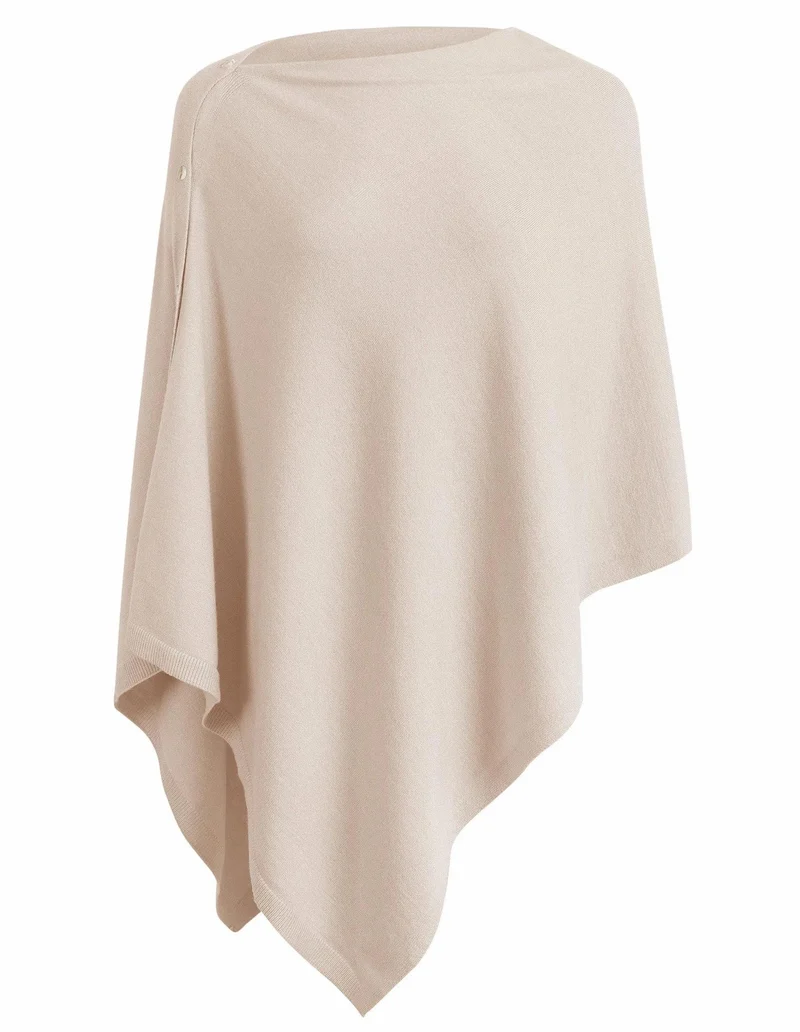 Damen vielseitiger Poncho aus hochwertiger Materialmischung Avellé