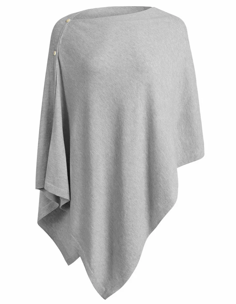 Damen vielseitiger Poncho aus hochwertiger Materialmischung Avellé