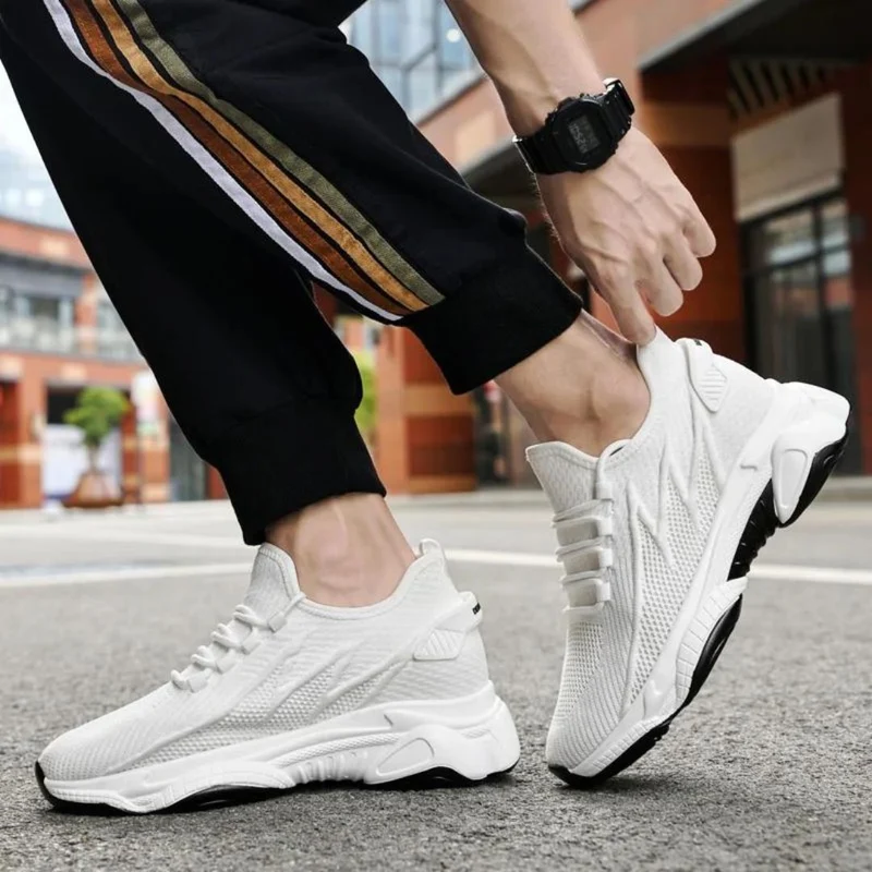 Herren Sneaker mit unsichtbarer Erhöhung – Mesh, +6/+8/+10 cm