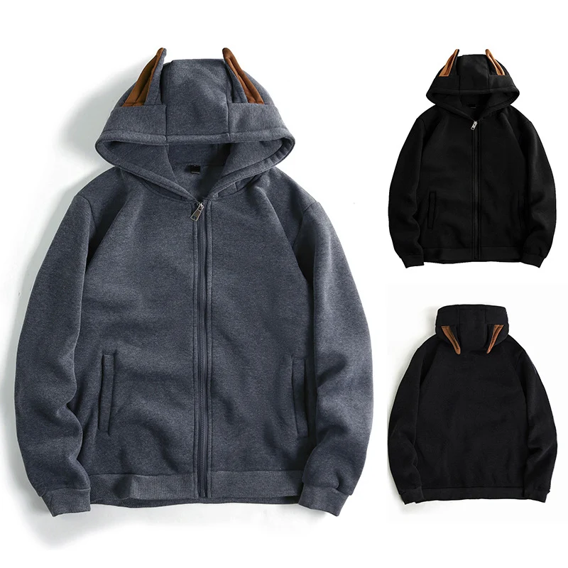 Herren Kapuzen-Sweatjacke mit durchgehendem Reißverschluss, fleecegefüttert und schmaler Passform Nord Taschen