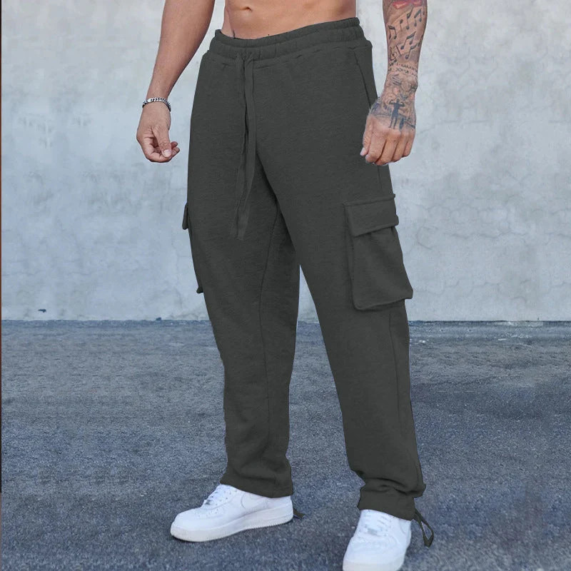 Herren Cargo-Jogginghose mit verstellbarem Bund und praktischen Seitentaschen