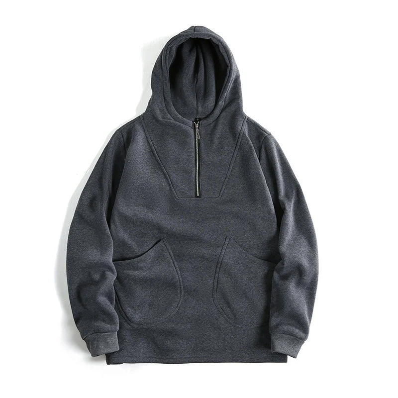 Herren Kapuzen-Halbzip-Pullover mit Kängurutasche und relaxed Fit Nord Taschen