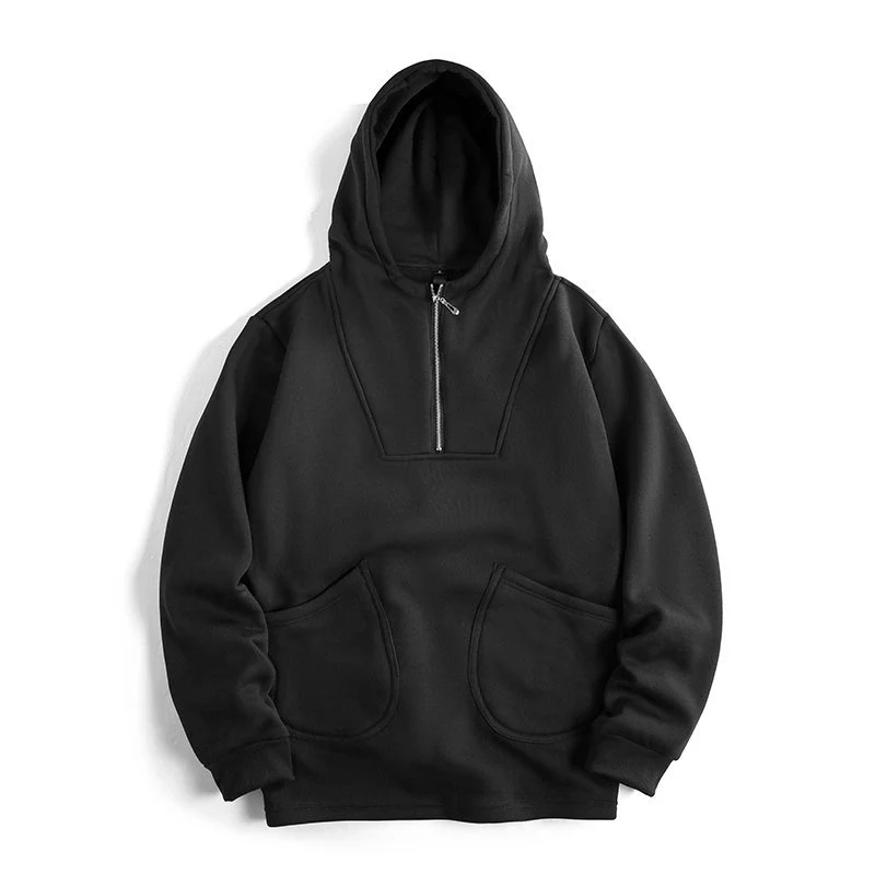 Herren Kapuzen-Halbzip-Pullover mit Kängurutasche und relaxed Fit Nord Taschen
