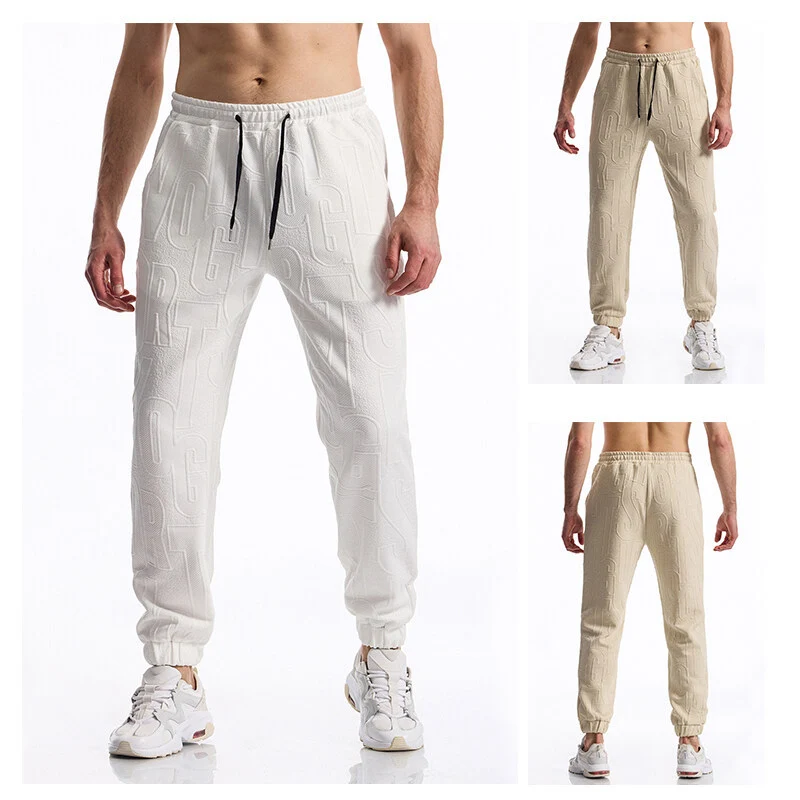 Herren Jogginghose mit elastischem Bund, Tunnelzug und geprägtem Allover‑Logo‑Relief Nord Taschen