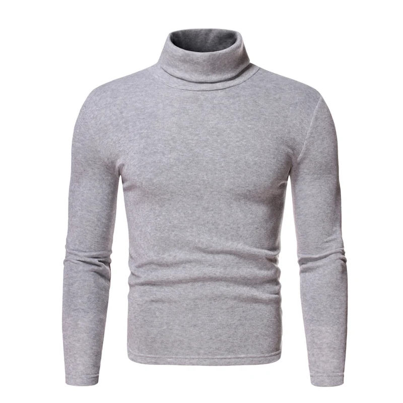 Herren Figurbetonter Rollkragenpullover aus Feinstrick Nord Taschen
